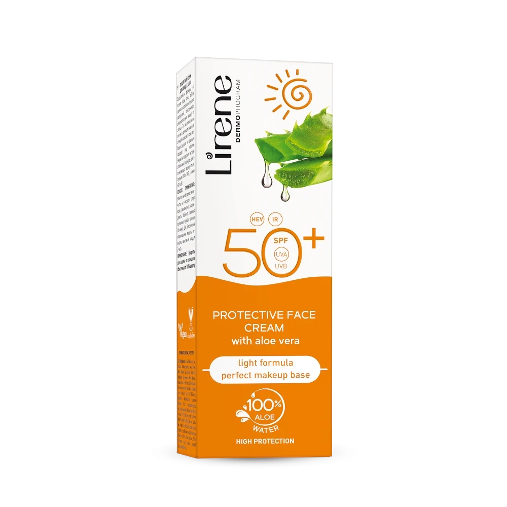كريم واقي شمسي للوجه بخلاصة الصبار | Sun protective face cream with aloe vera SPF50